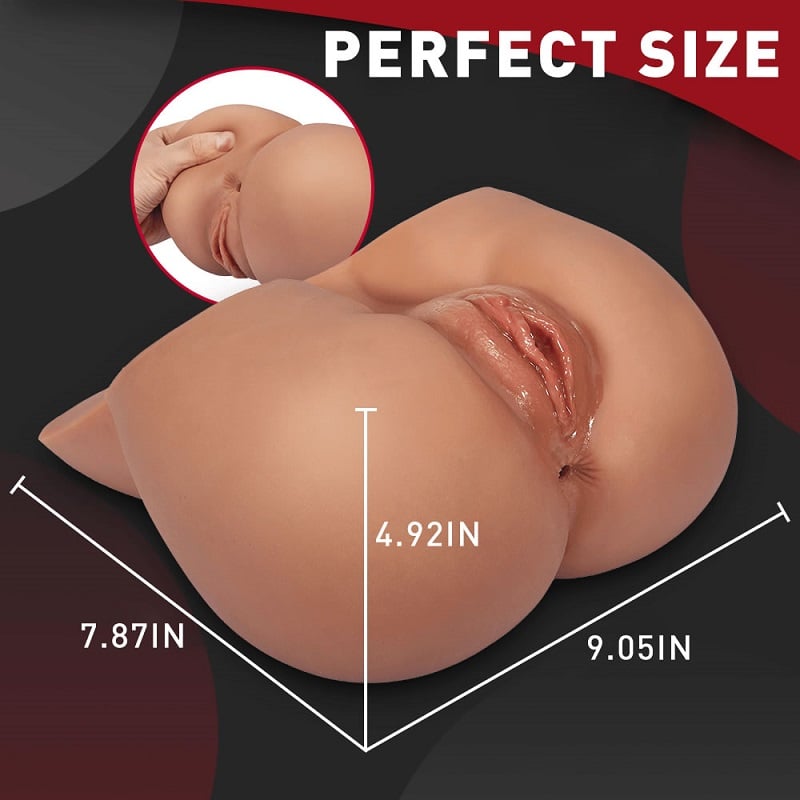 5.5lb Brunette Hottie Dual Entries Doggy Style Vagina Anus Realistic Butt Masturbator