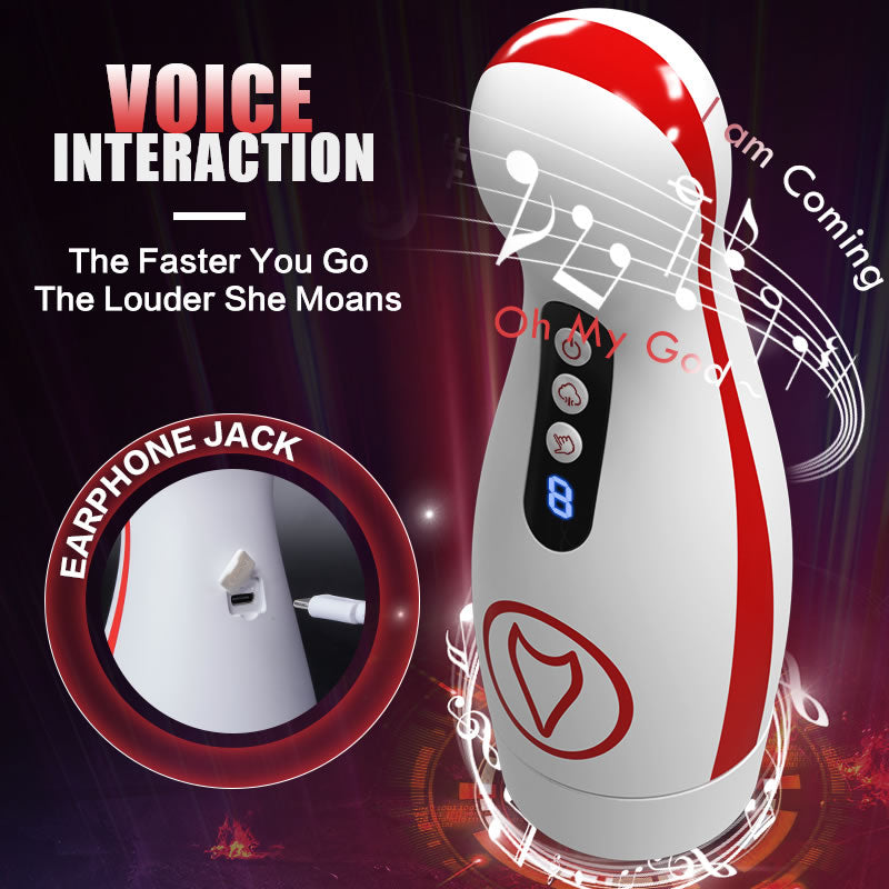 【FREE SHIPPING】Kama 7 Adjustable Sucking Vibrating Deepthroat Blowjob Masturbator Pocket Pussy
