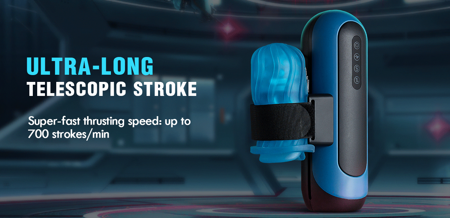 700 Strokes Per Minute 6 Thrusting 10 Vibrating Masturbator