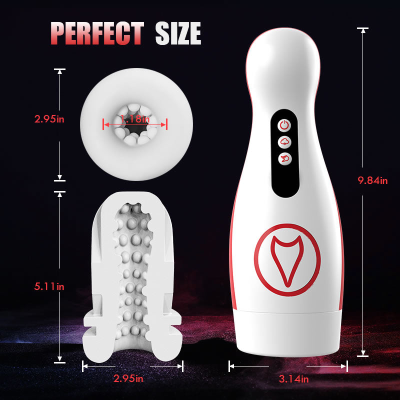 【FREE SHIPPING】Kama 7 Adjustable Sucking Vibrating Deepthroat Blowjob Masturbator Pocket Pussy
