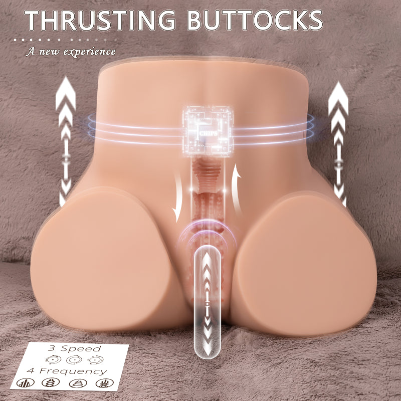 【1:1 Super Big Butt Strong Stimulation Dual Channel】11.6kg/25.57lb 1:1 Realistic Electric Big Butt