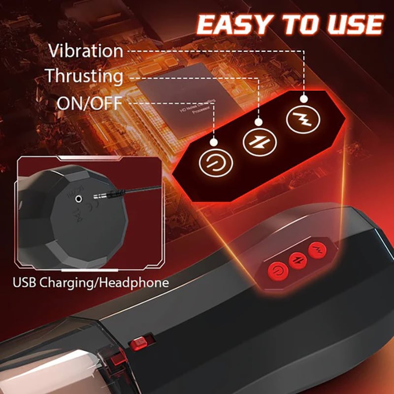 【30% Off】Roka - Lifelike Automatic 5 Thrusting 10 Vibrating Vocable Masturbator