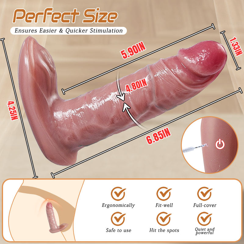 【Free Lube】Nathan 5.9'' Realistic Anal Dildo Non-Toxic & Worry-Free for Experienced Adults