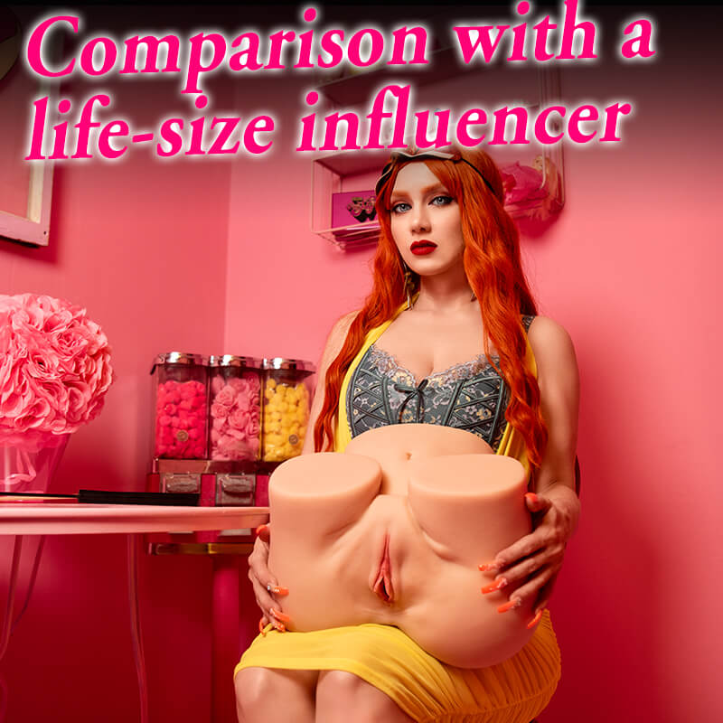 【Lily Electric 1:1 Large Life-Size Milf Butt】5Suck 5Vibrator Dual Function 27.5 lb Big Ass with Anus Pussy Life-like But