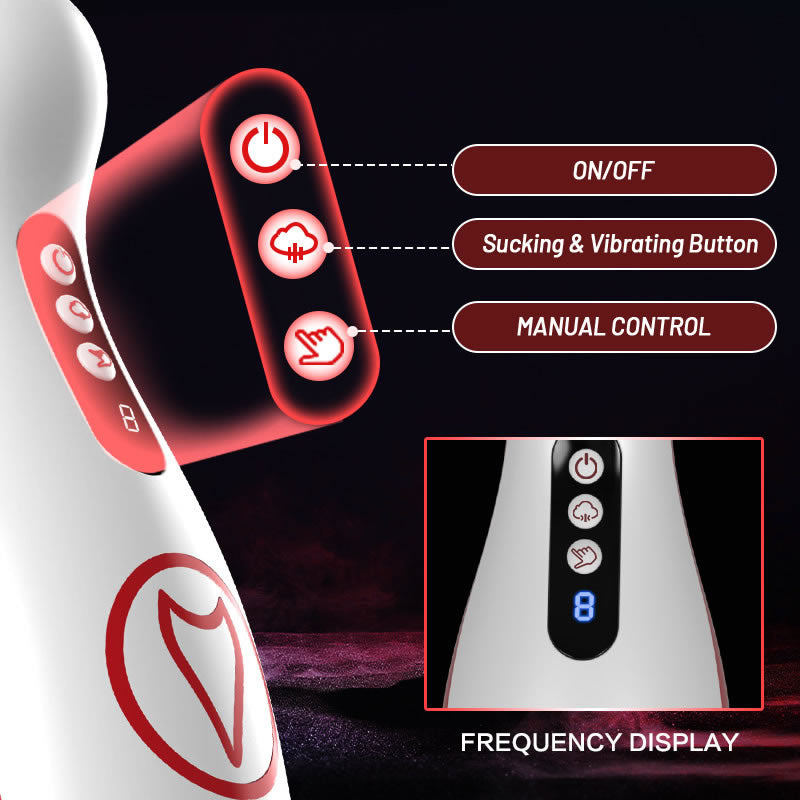 【FREE SHIPPING】Kama 7 Adjustable Sucking Vibrating Deepthroat Blowjob Masturbator Pocket Pussy