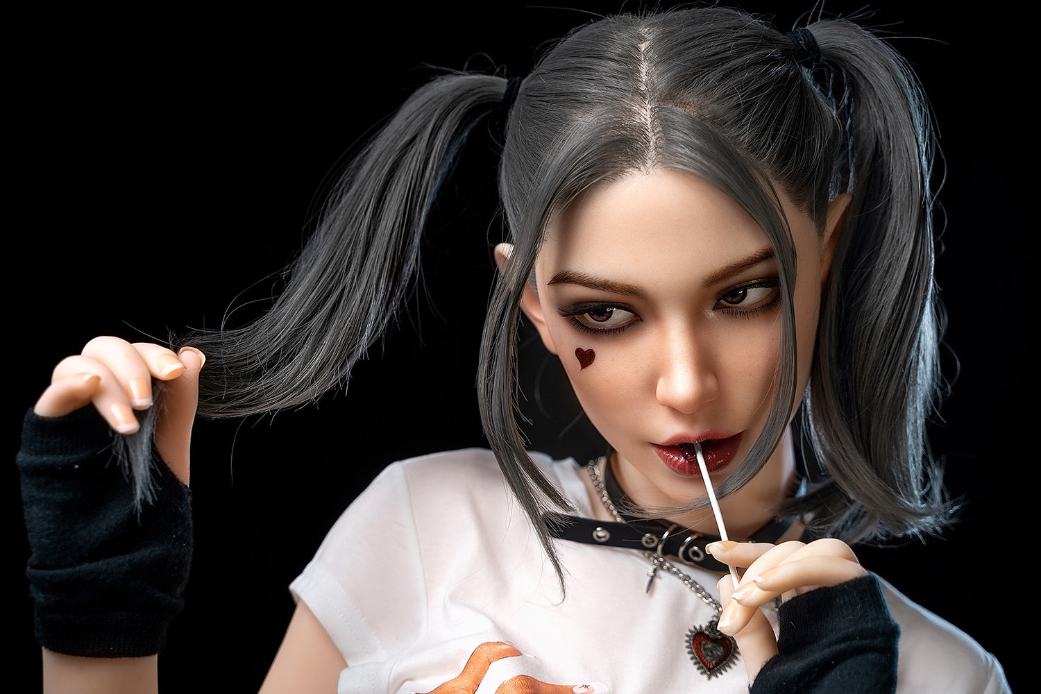 Bridget 173cm Big Tits Cool Girl Sex Doll Harley Quinn Movable Jaw【Silicone Head + Tpe Body】