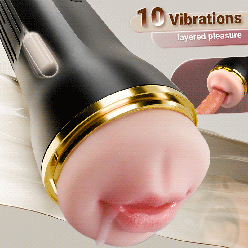 5 Suction 10 Vibration Anal & Mouth Fun Masturbation Tight Lifelike Wrap Masturbator