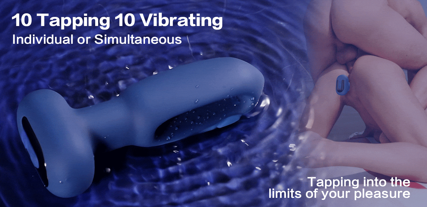Karrot 10 Tapping 10 Vibrating Pointed Design Anal Toy with Remote Control