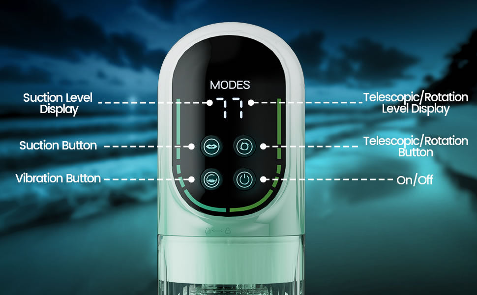 Starry Gaze 4 in 1 Dual Egg Vibrator Rotating Thrusting Suction Masturbator male sex toys