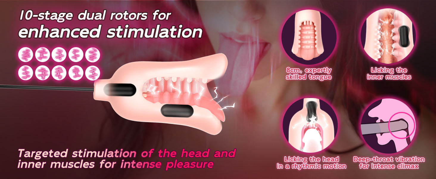 10 Vibration Male Glans Training Stimulator Blow Job Toys