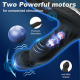 Asura App Control  Wiggling & Tapping Prostate Massager with Dual Cock Rings