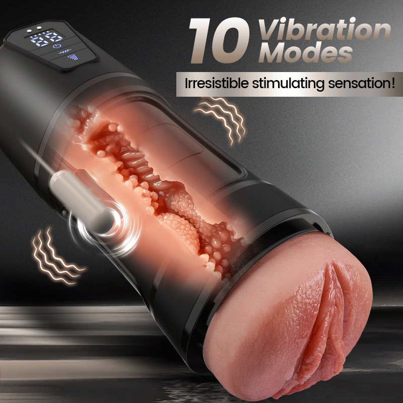 [7 Days! Free Delivery] Challenger - 10 Vibrations  5 Suctions  Ultra-Realistic Vagina  Simulated Masturbator