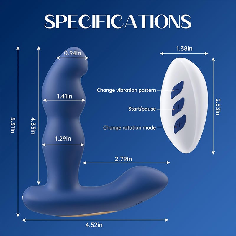 Remote Control 360° Rotating Prostate Massager For Advanced Player