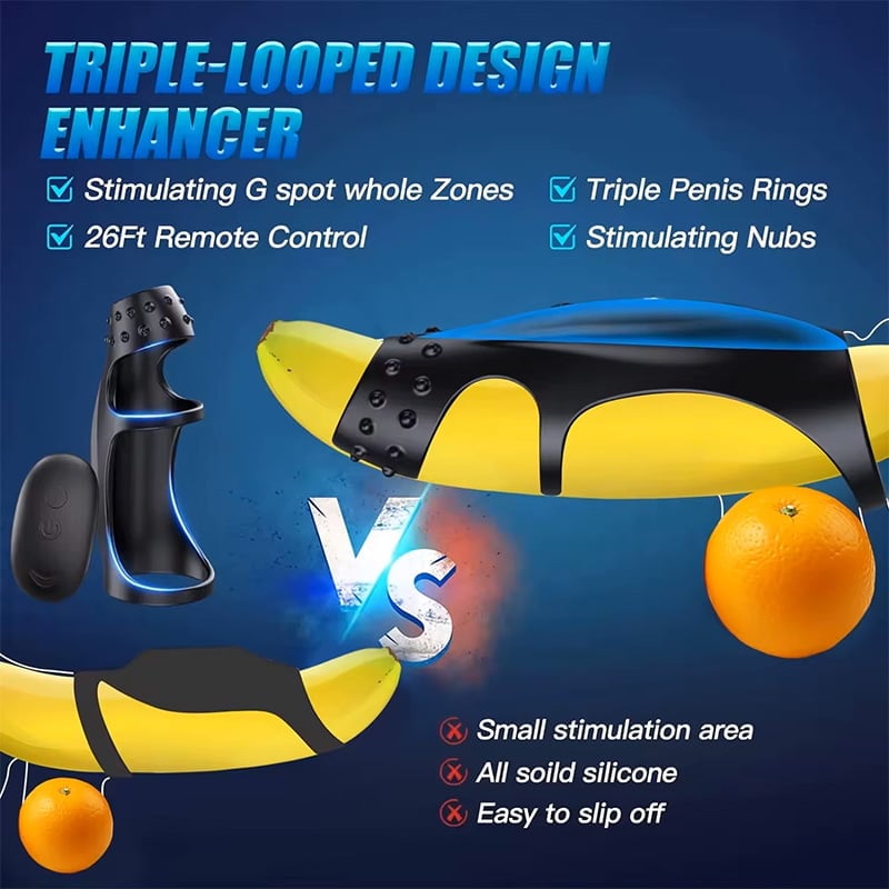 10 Vibrating Cock Ring with G-spot Stimulation and Remote Control