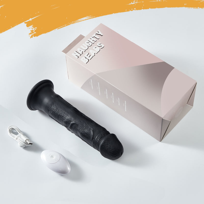 Luke Vibrating Sliding Beads Dildo with Remote Control Clitoral G-Spot Stimulator Prostate Massager Anal Vibrator