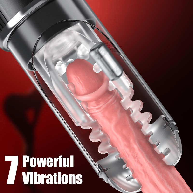 5 Rotating 5 Sucking 7 Vibrating Masturbator & Training 2 IN 1 Adult Toys