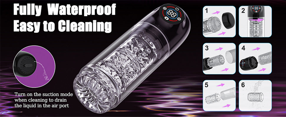 Seductive Succubus 7 Rotating 7 Sucking Lcd Display Pumps & Enlargers  Automatic Male Masturbator