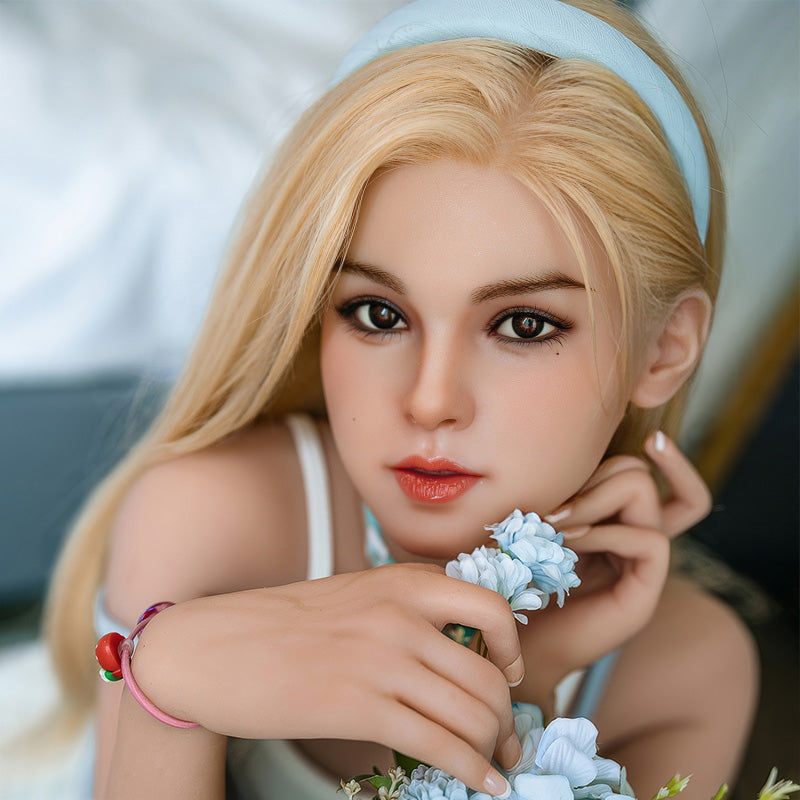 Emily – Movable Jaw 150CM Sex Doll C-Cup Blonde Hair & Innocent Eyes for Ultimate Oral Pleasure