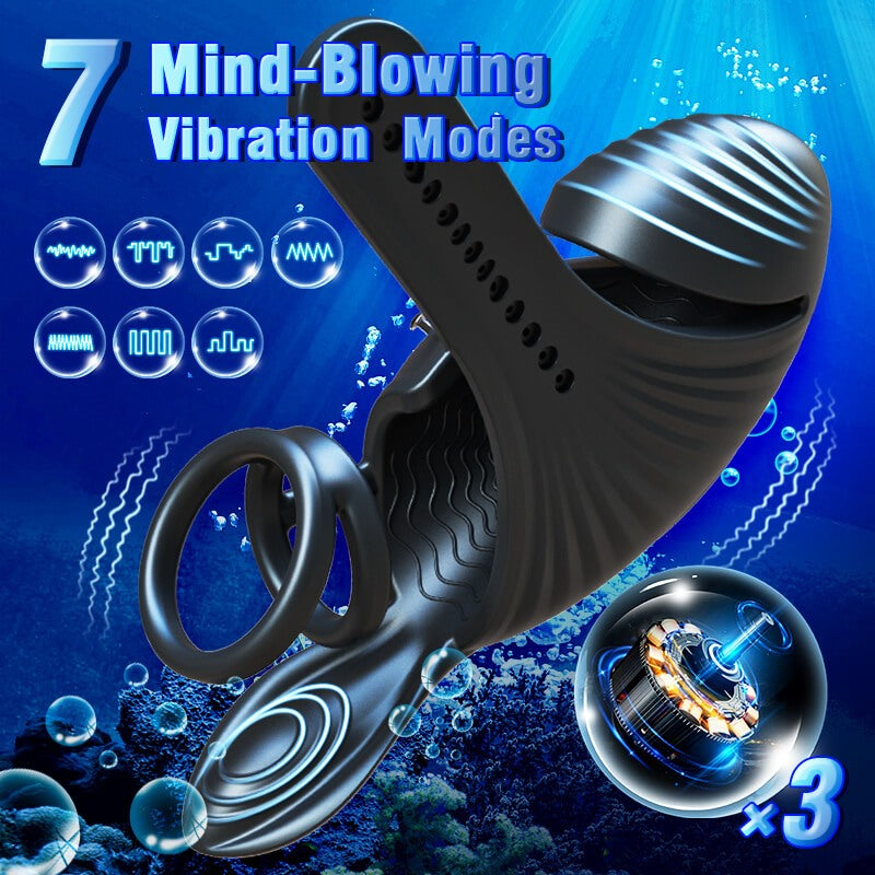 Wild Mustang Triple Motor 7 Vibrating Penis Vibrators For Intense Glans Stimulation