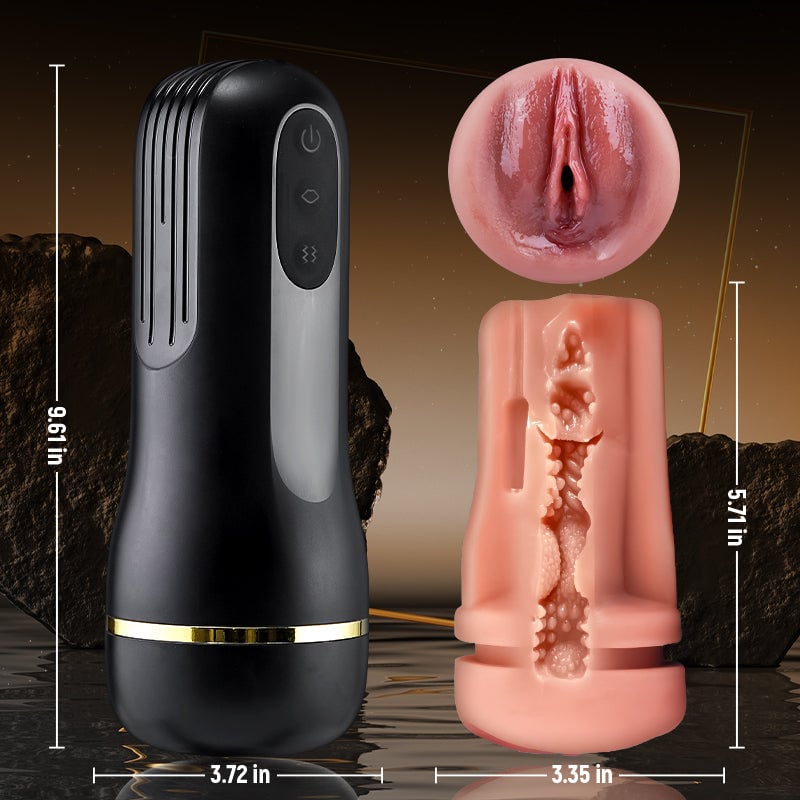 The Captain 10 Vibrating Sucking Pocket Vagina Deep Throat Male Stroker
