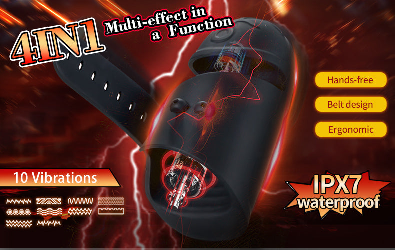 Hands Free Belt Design Masturbator Vibrator