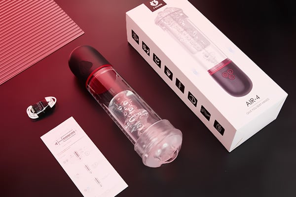 Vibrating & Sucking 2 IN 1 Lips Penis Pumps Male Sex Toys