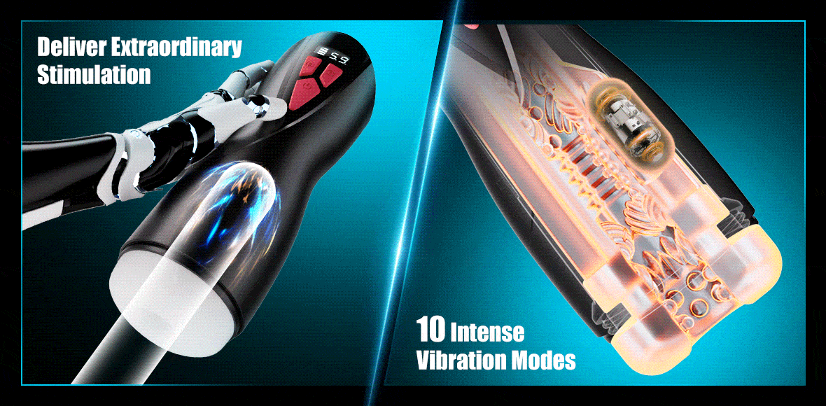 [5.91 IN Depth] Intimimate 5 Suction 9 Vibrations Masturbator Cup Male Masturbators