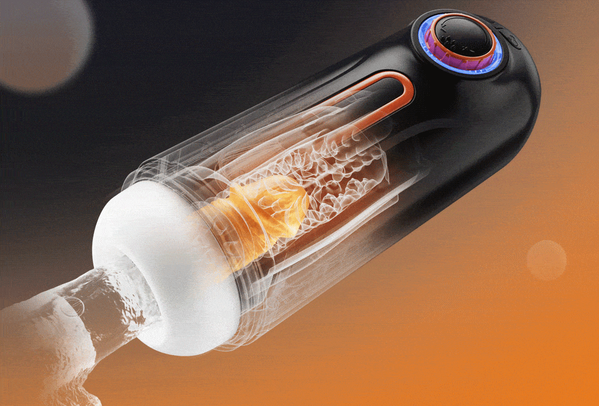 [5.7 IN Depth] 6 IN 1-10 Vibrating & Thrusting Fleshlight 4 Sucking Sex Toy Male Maturbator